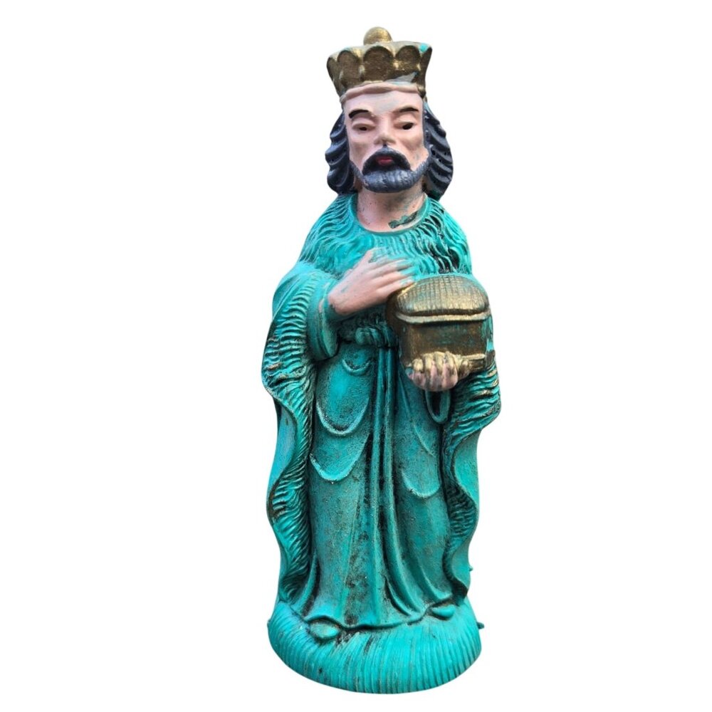 Vintage Wise Man Nativity Piece Magi Made In Italy King Christmas Decor 4 inch